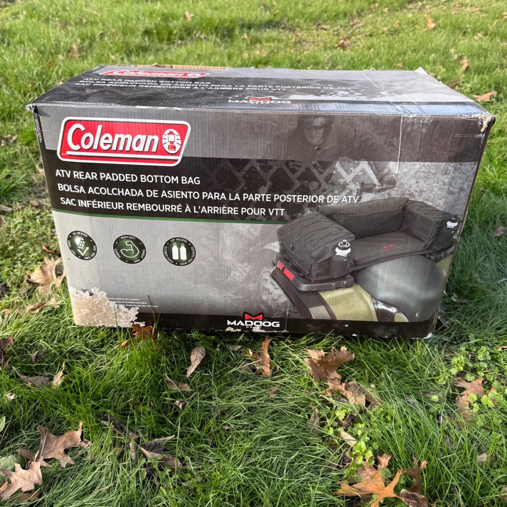 Coleman Mad Dog Gear Black ATV Rear Padded Bottom Bag‎ Storage Cargo Cooler